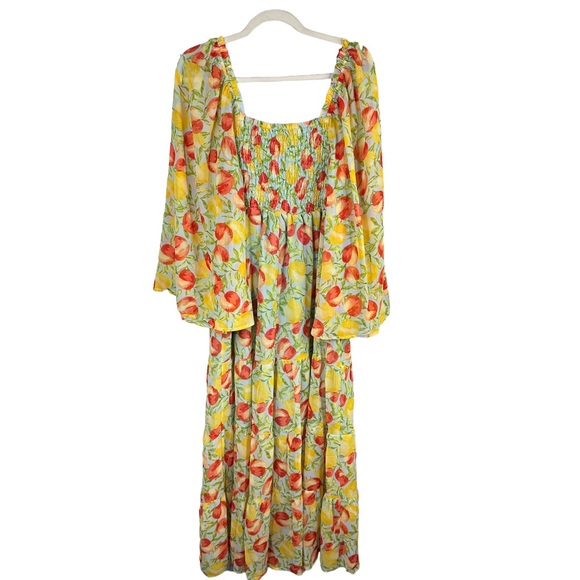 Eloquii Smocked Bodice Maxi Dress Peaches NWT 14/16 - Picture 8 of 9